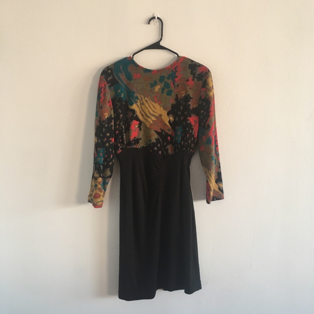Vintage ORCHIDÉE lined knit dress